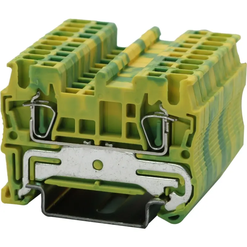 JWD2-1.5a/1-2JD Spring Cage Terminal Block with Grounding Conductor and Din Rail
