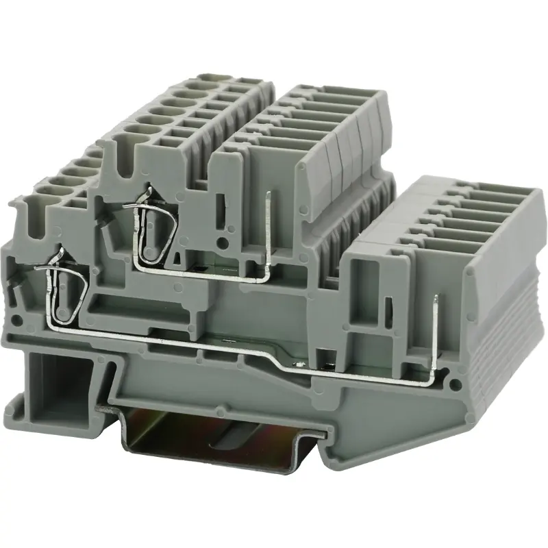 JWD2-2.5/5.08 Spring-Cage DoubleLayer Pluggable Din-Rail TB