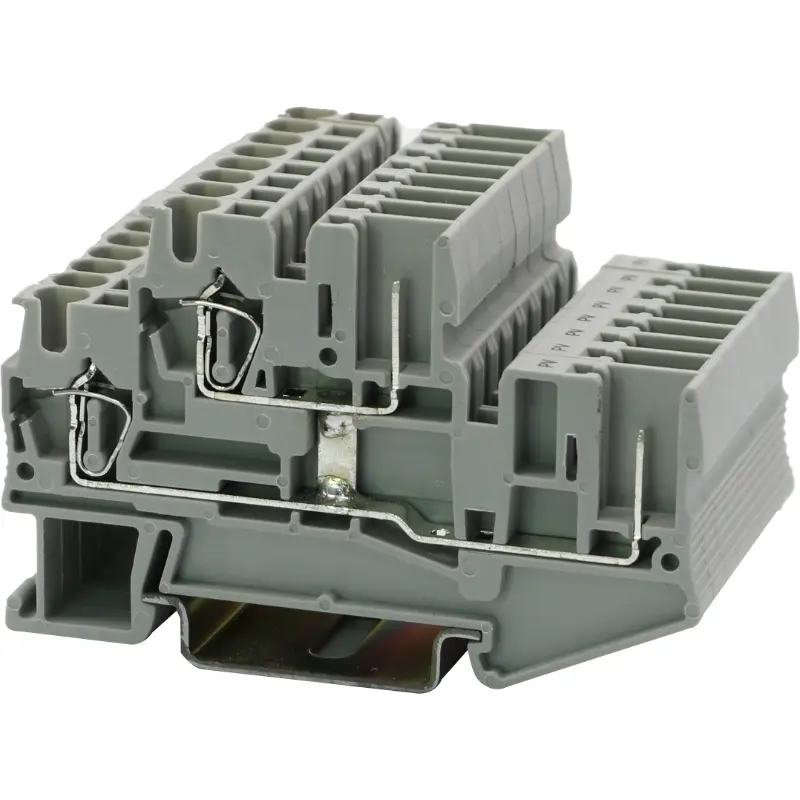 JWD2-2.5/5.08L Spring-Cage DoubleLayer Pluggable Din-Rail TB