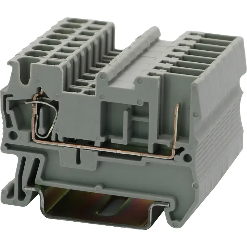 JWD2-2.5a/1P Spring Cage Terminal Block with Pluggable Port and Din Rail