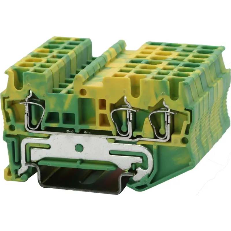 JWD2-2.5a/1-2JD Spring Cage Terminal Block with Grounding Conductor and Din Rail
