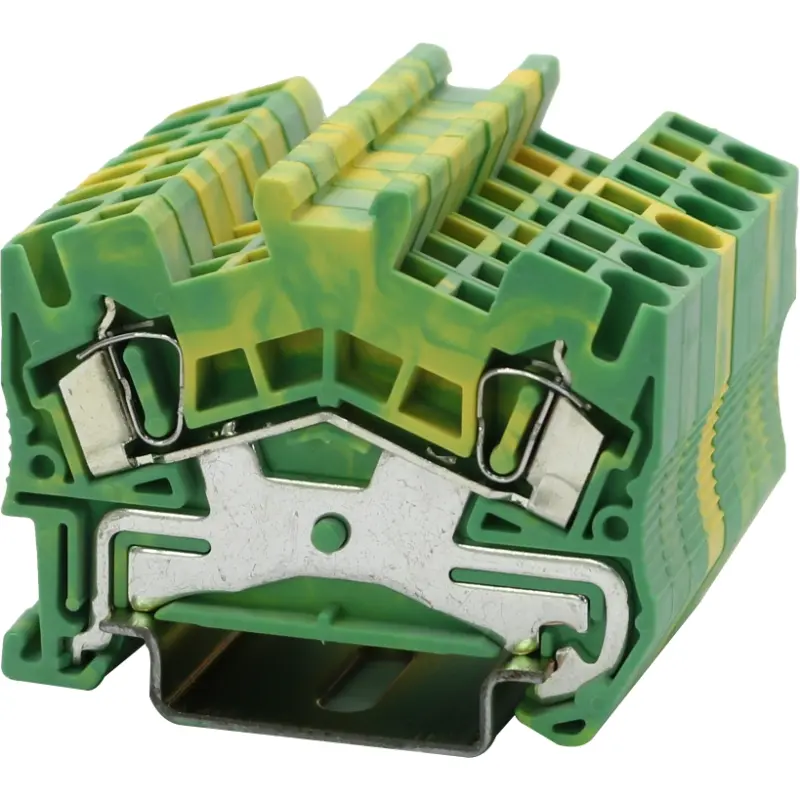 JWD2-2.5aXM JD Spring Cage Inclined Terminal Block with Grounding Conductor and Din Rail