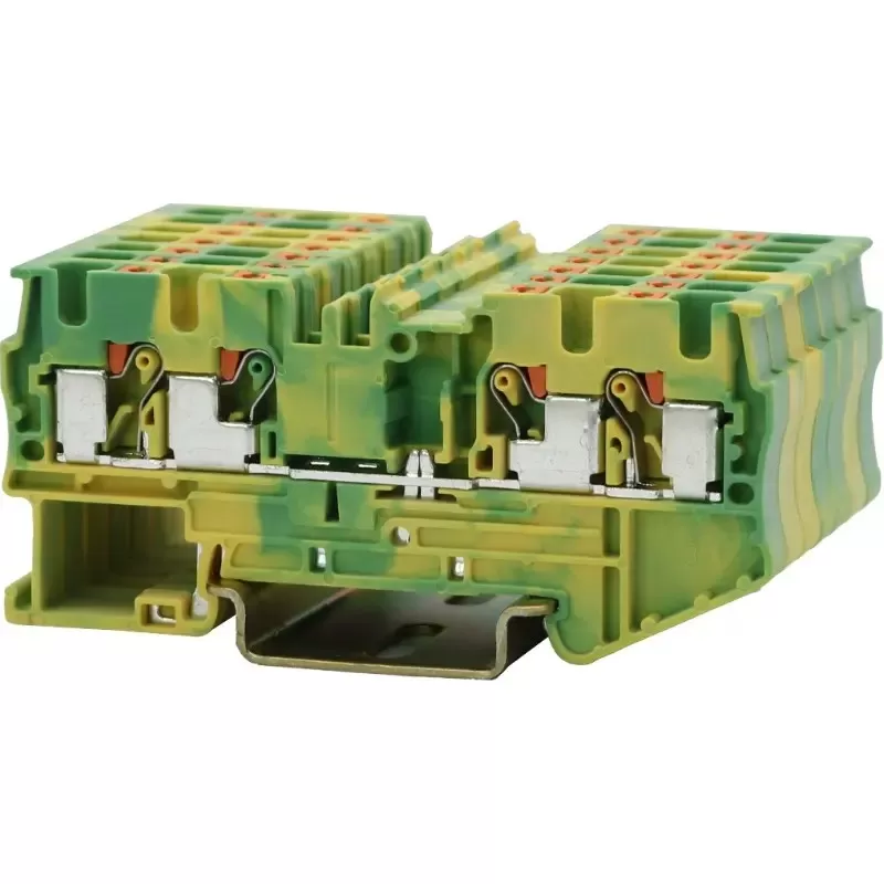 Push-In 2-IN-2-OUT Din-Rail Terminal Block