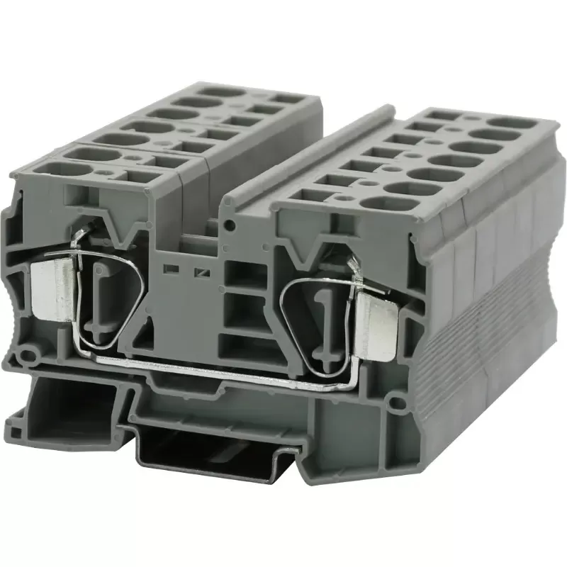 Spring-Cage 1-N /2-OUT Din-Rail Terminal Block