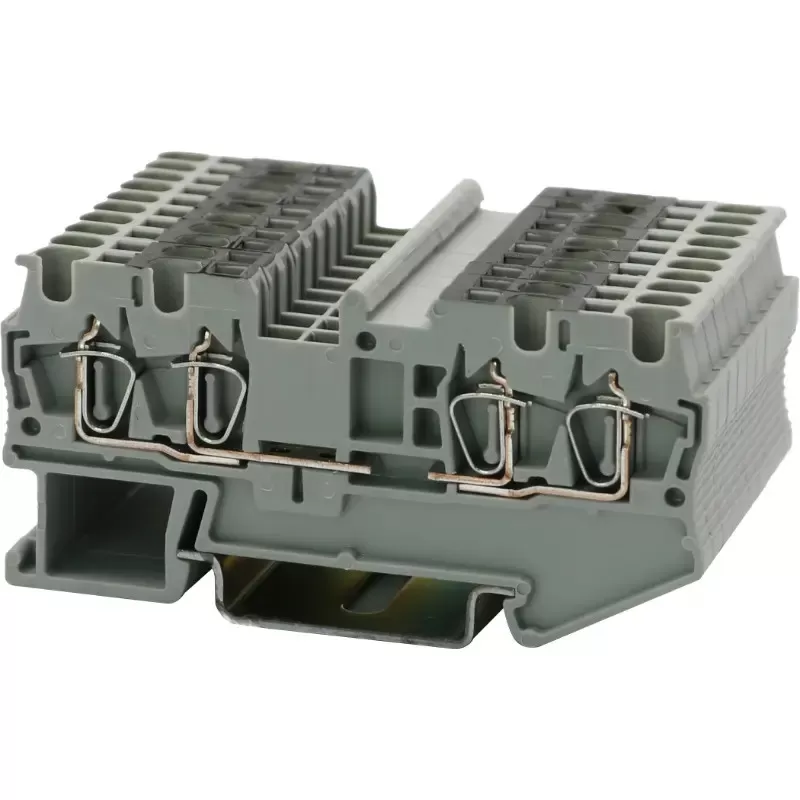 Spring-Cage Bipotential Din-Rail Terminal Block